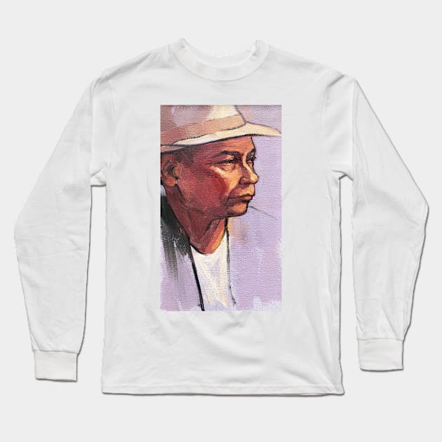 Portrait of Raf - oil sketch Long Sleeve T-Shirt by rozmcq